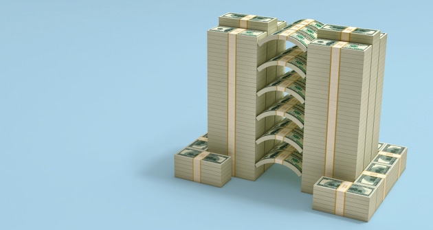Stacks of 100 Dollar bills